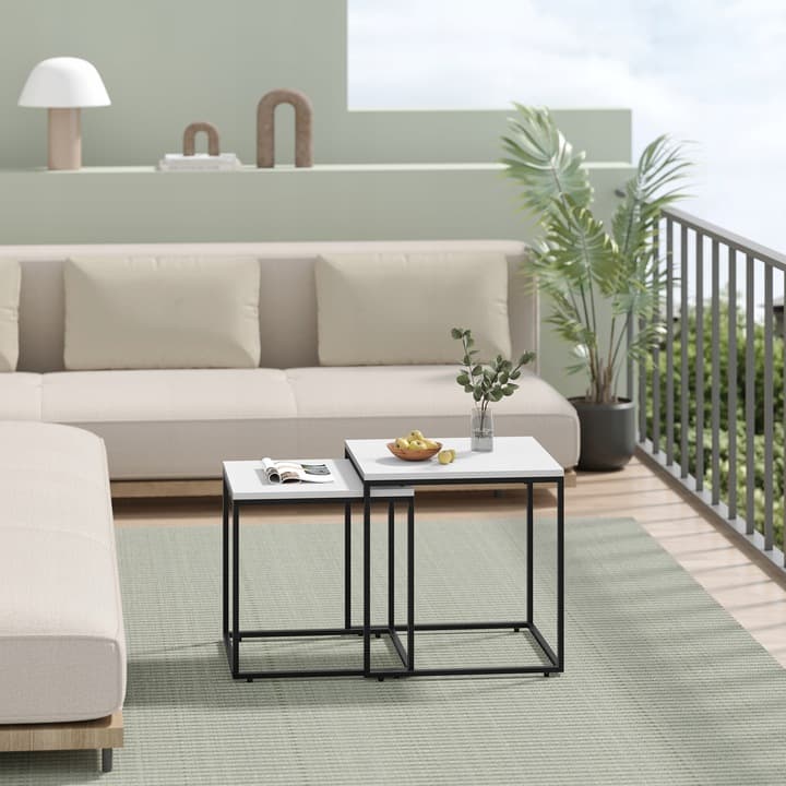 Stolik Kawowy Kwadratowy Nowoczesny 2 sztuki